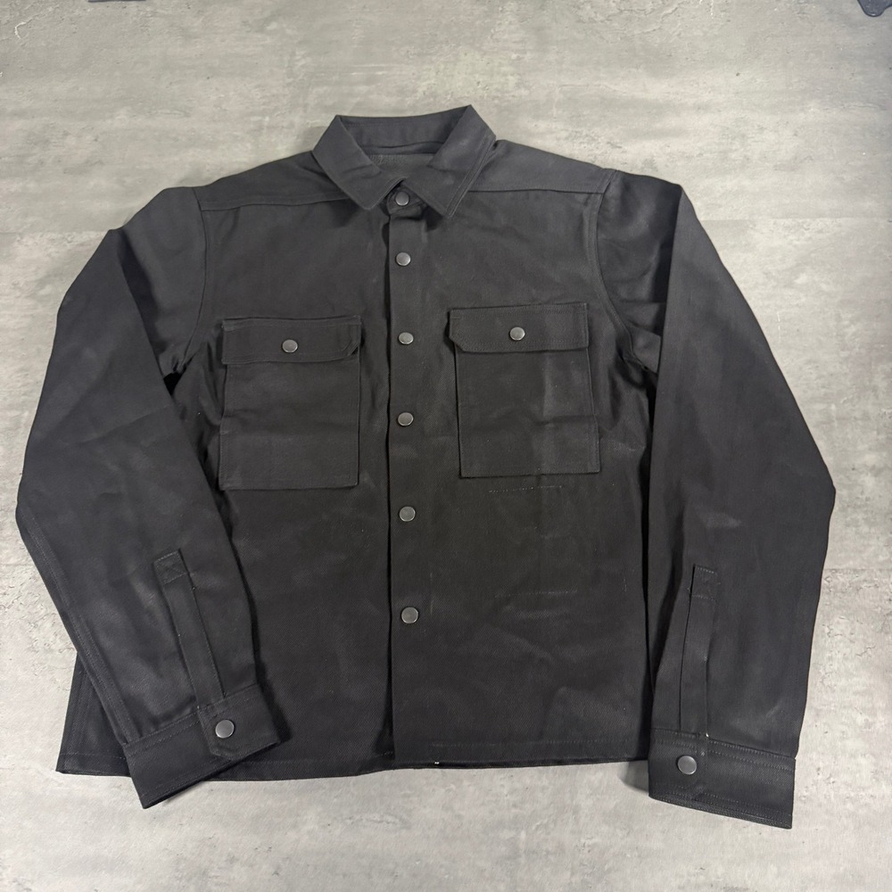 Rick Owens DRKSHDW Cropped Outershirt Large Black Selvedge Denim Made in Japan